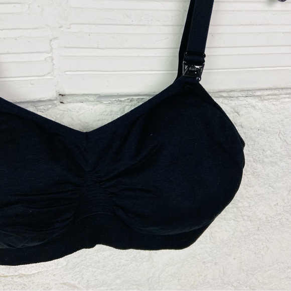 HOFISH black stretch comfy breastfeeding bra size large - Picture 5 of 9